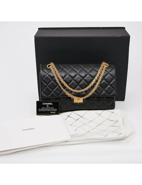 Sac CHANEL 2.55 cuir noir