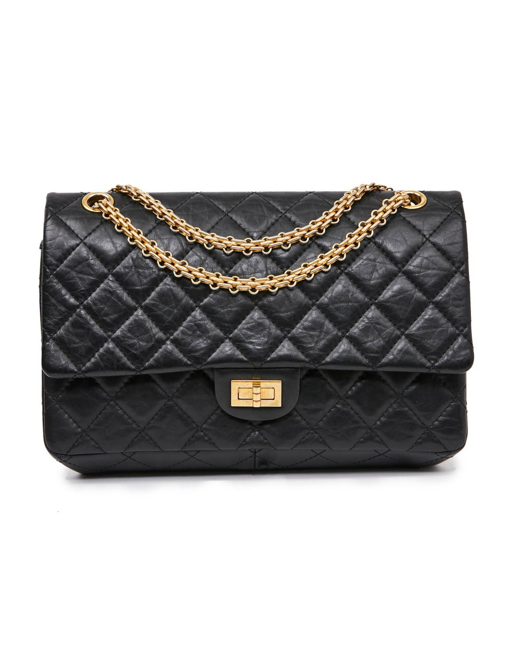 Sac CHANEL 2.55 cuir noir