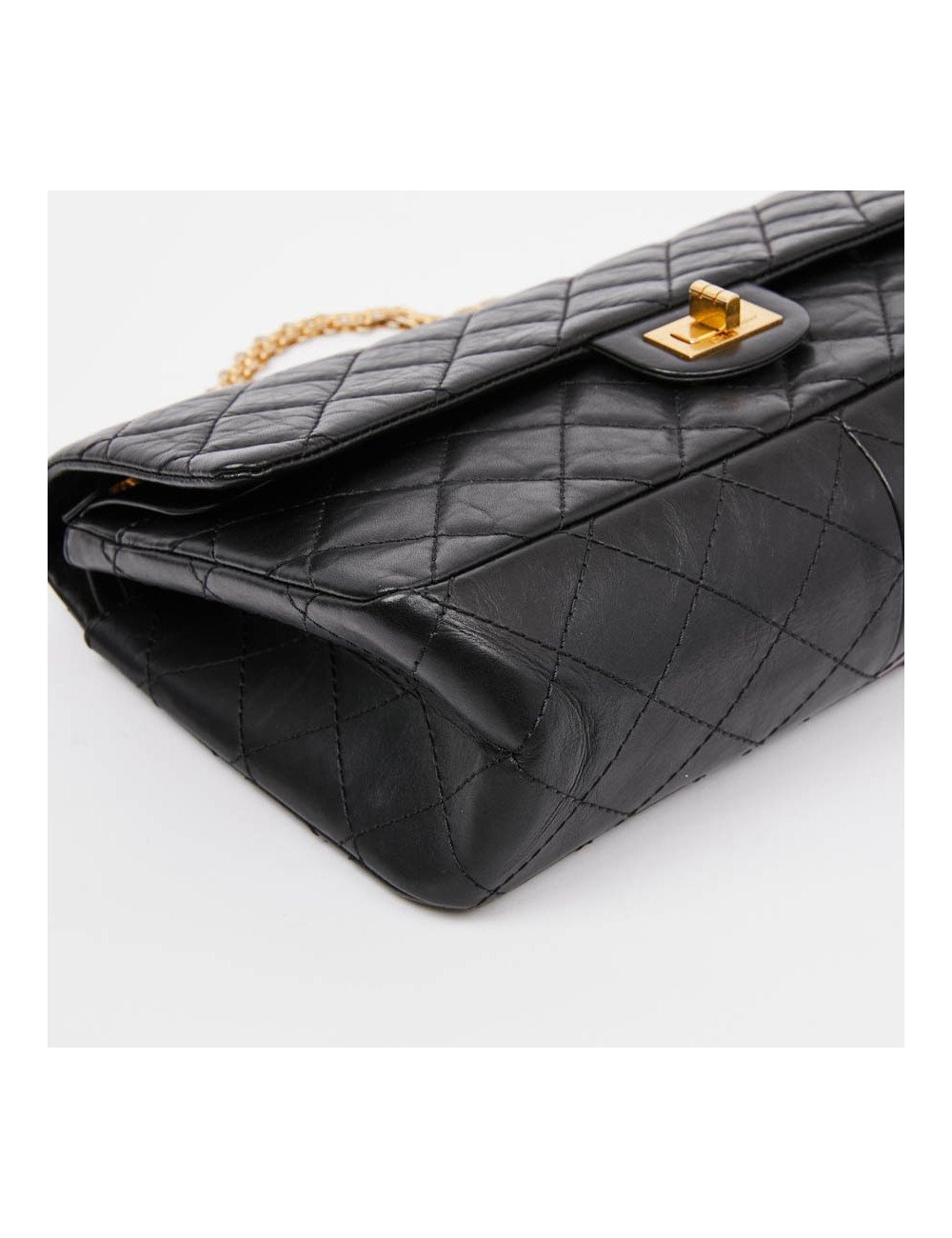 Sac CHANEL 2.55 cuir noir