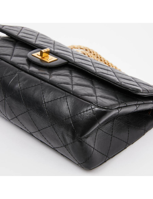 Sac CHANEL 2.55 cuir noir