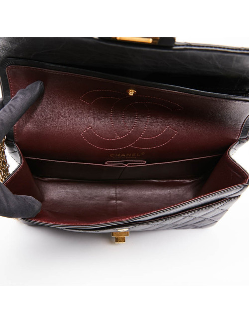 Sac CHANEL 2.55 cuir noir