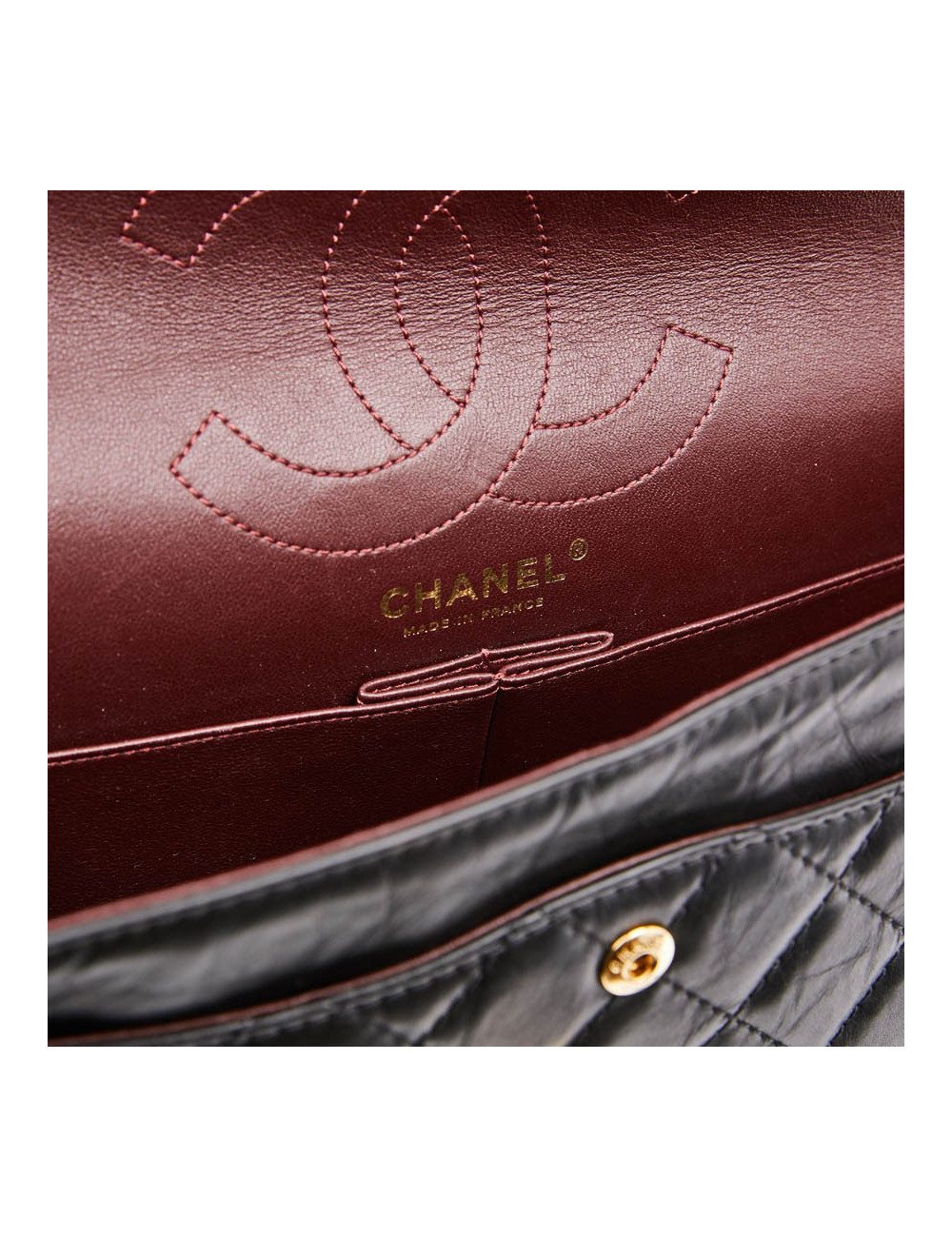 Sac CHANEL 2.55 cuir noir