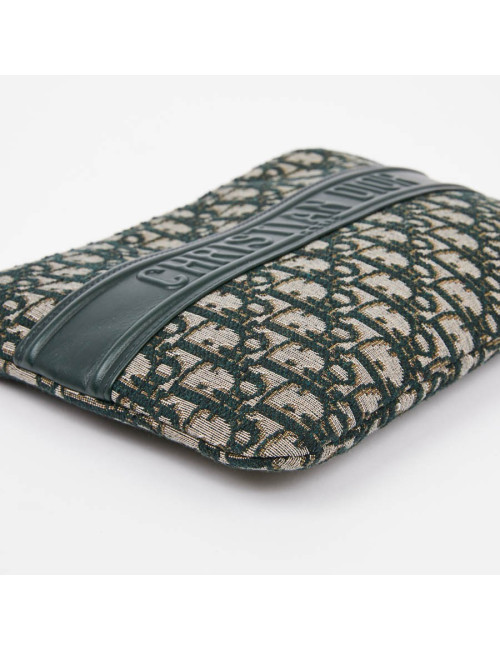 Grande Pochette DIOR toile monogramme verte