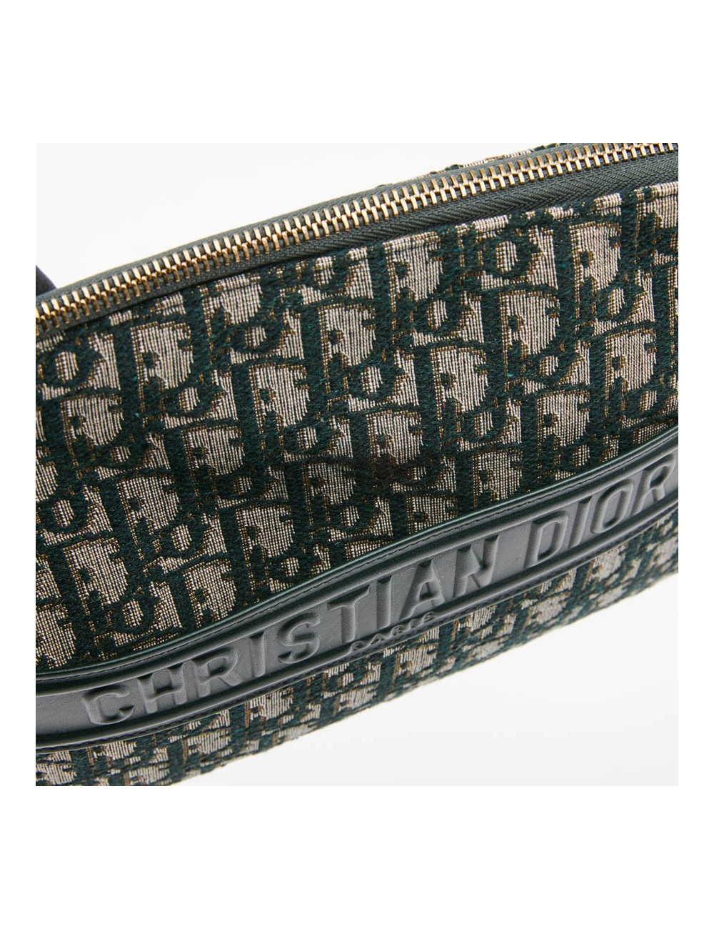 Grande Pochette DIOR toile monogramme verte