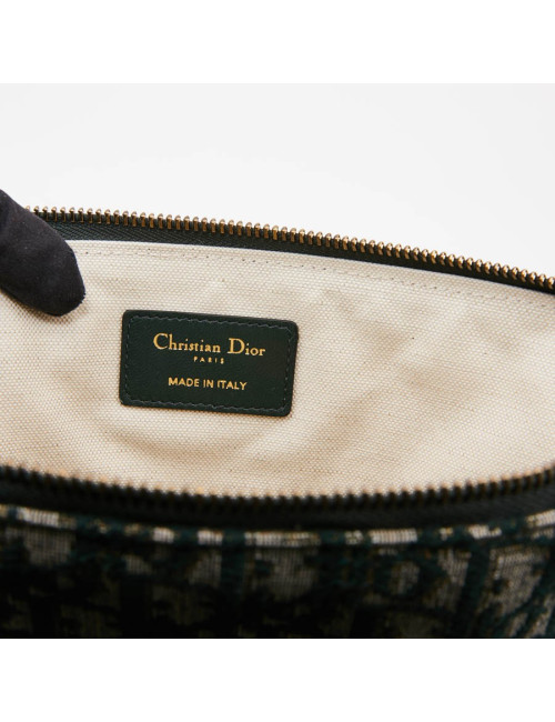 Grande Pochette DIOR toile monogramme verte