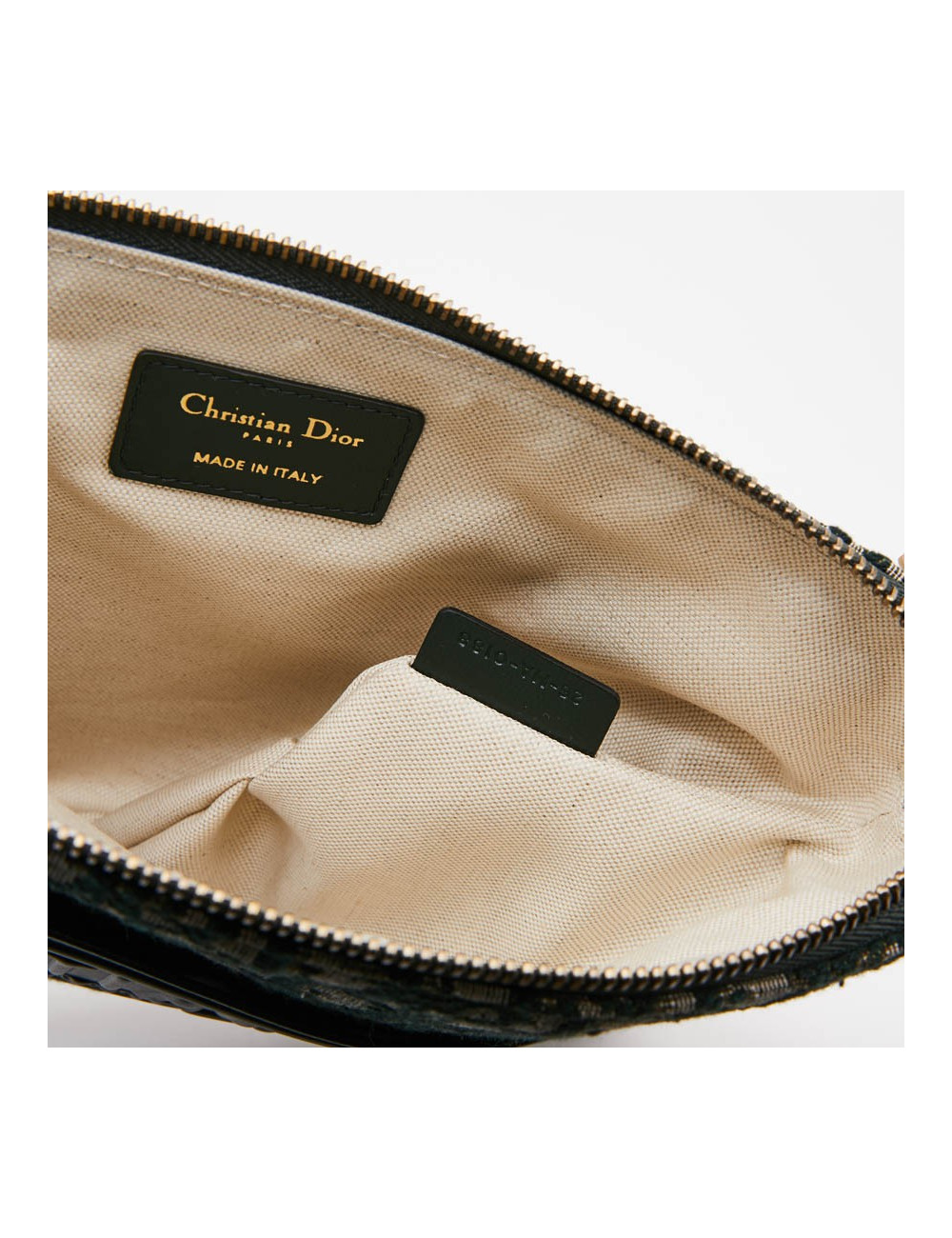 Grande Pochette DIOR toile monogramme verte