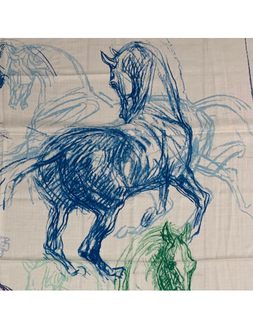 Châle HERMES "Pirouette au galop"