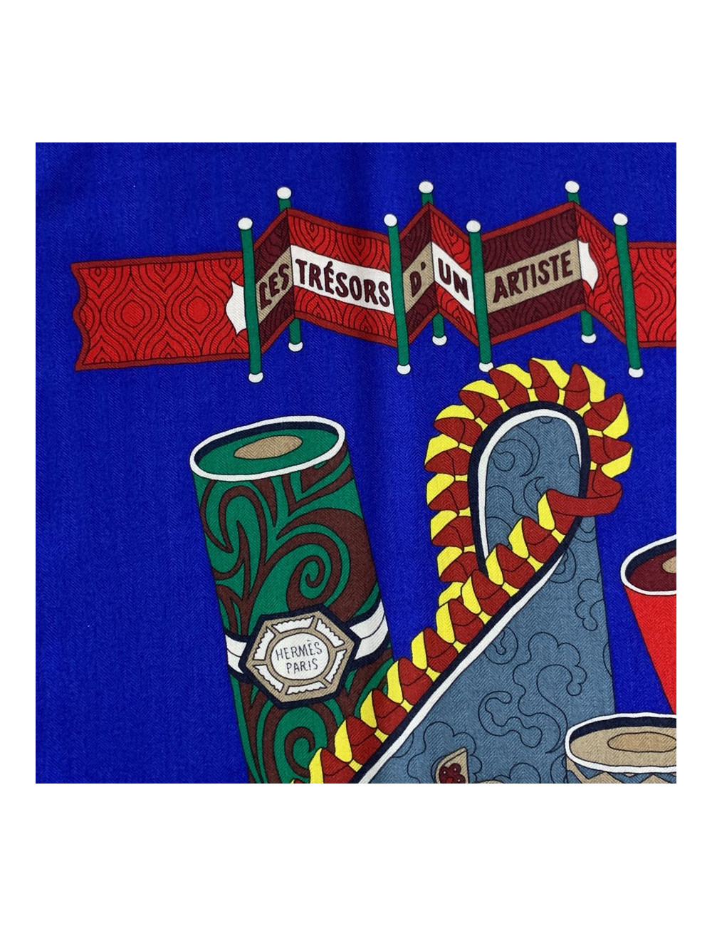 Châle HERMES "Les trésors d'un artis"