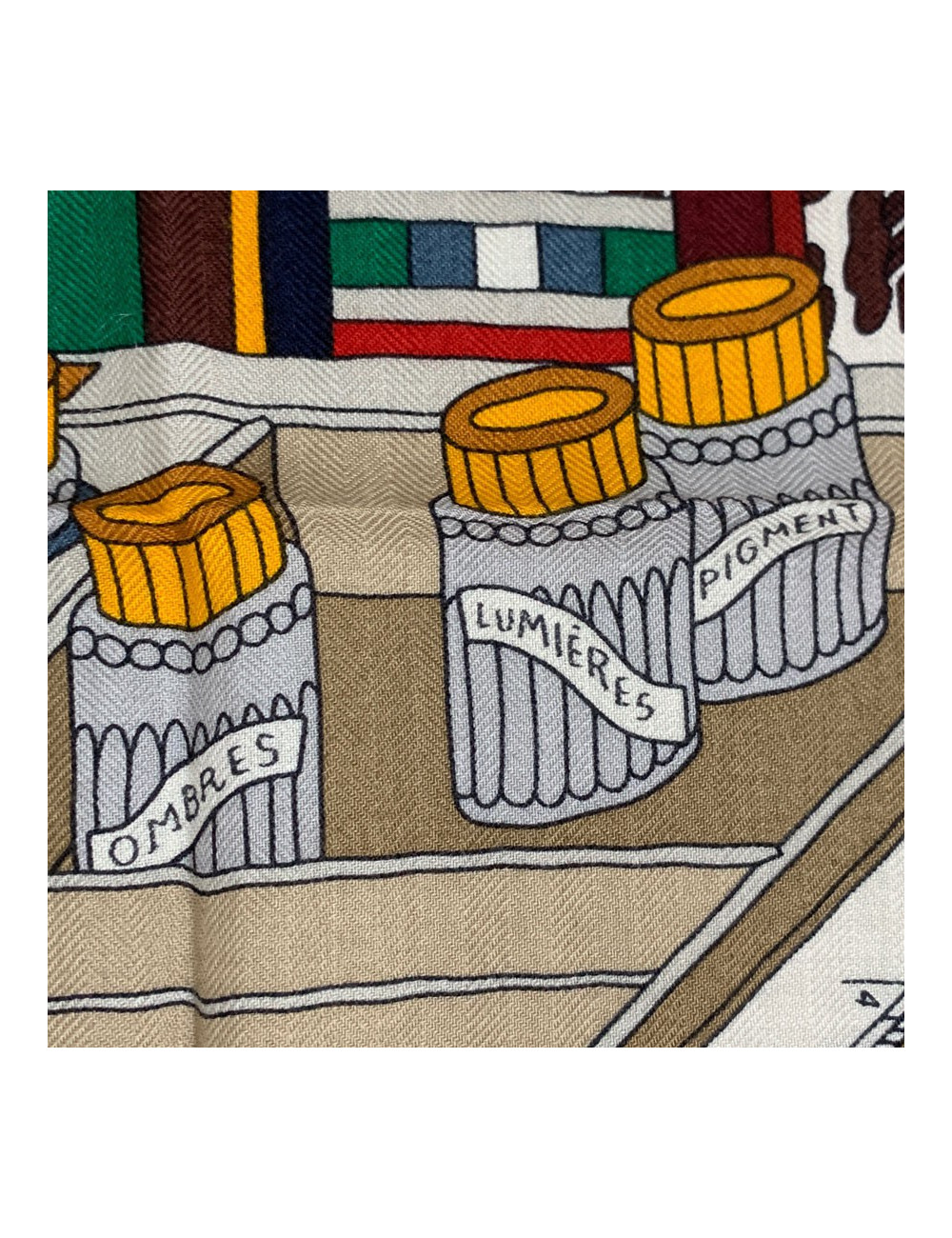 Châle HERMES "Les trésors d'un artis"