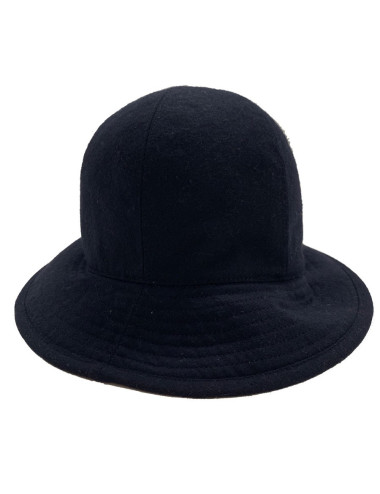HERMES navy blue cashmere hat