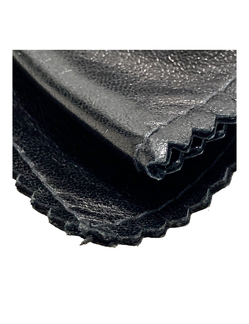 Barette CHANEL noeud cuir noir