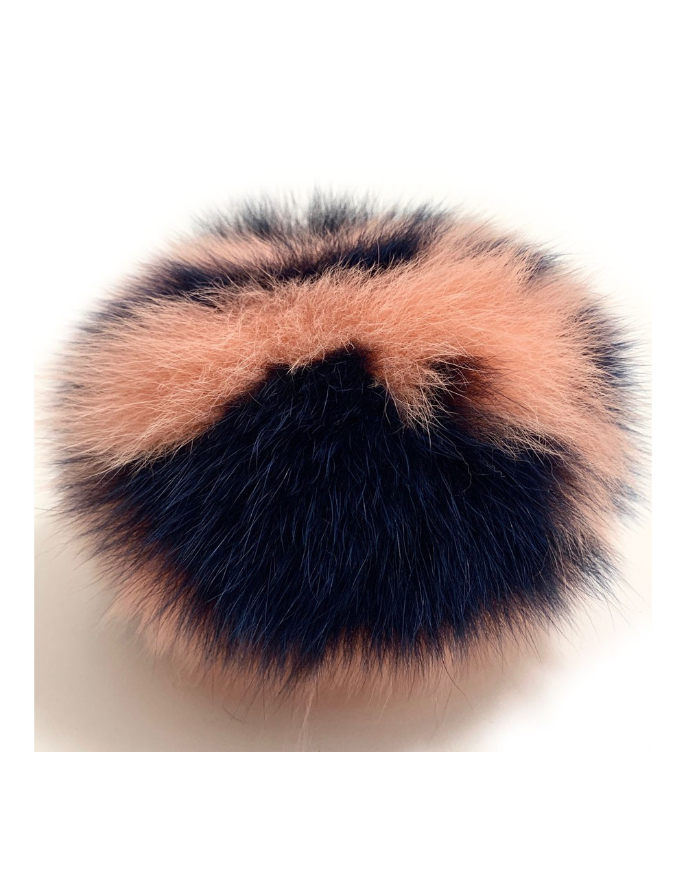 FENDI pompon charm blue and pink fur