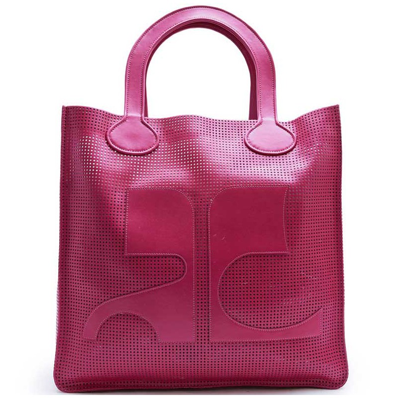 Totes bags Courreges - Loop patent-finish tote - 422GSA027PU00109999