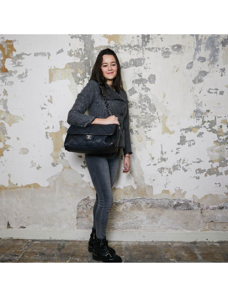 Sac CHANEL cuir taurillon noir