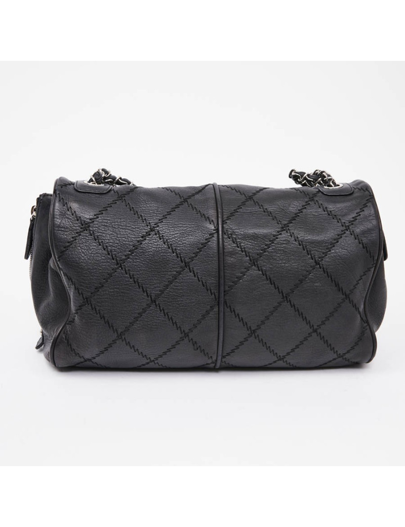 Sac CHANEL matelassé cuir noir