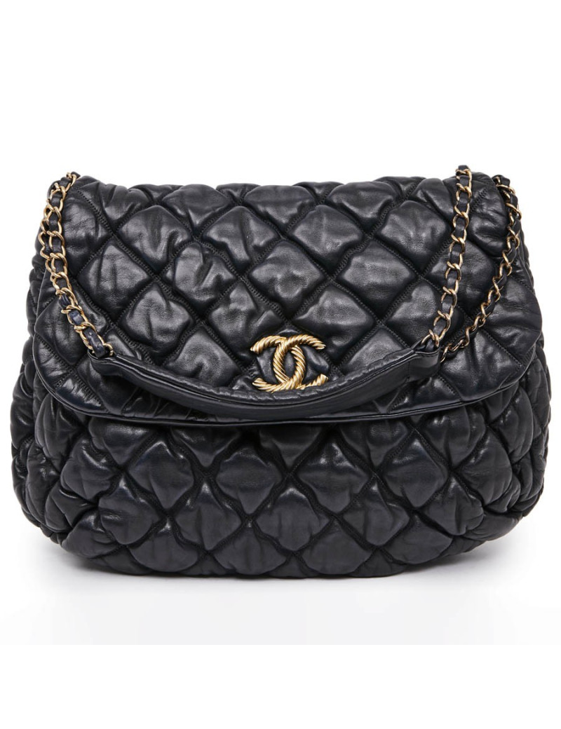 Sac CHANEL cuir bleu nuit