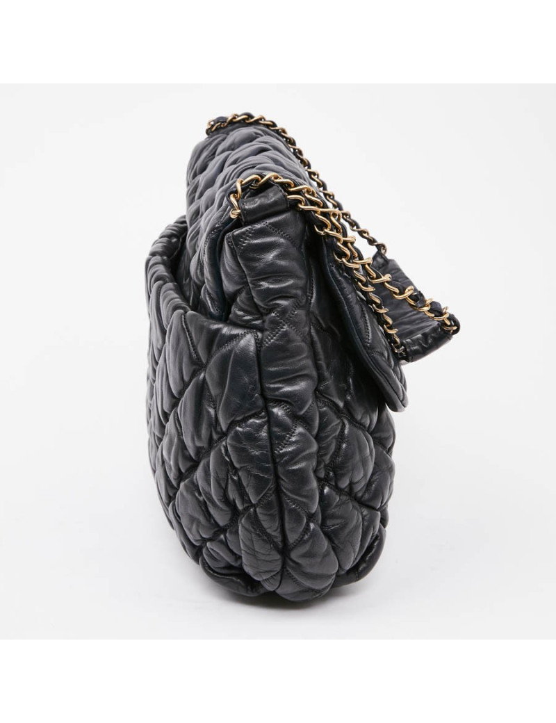 Sac CHANEL cuir bleu nuit