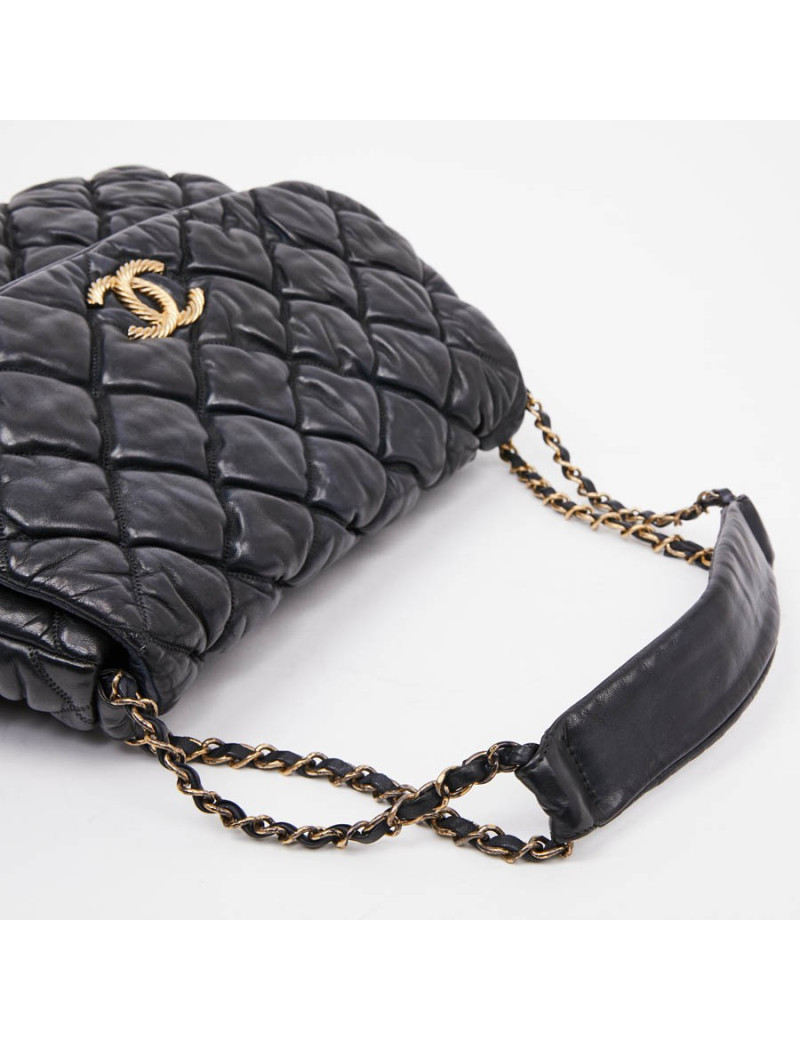 Sac CHANEL cuir bleu nuit