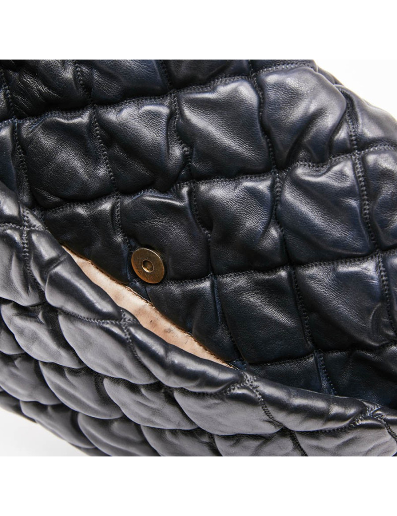 Sac CHANEL cuir bleu nuit