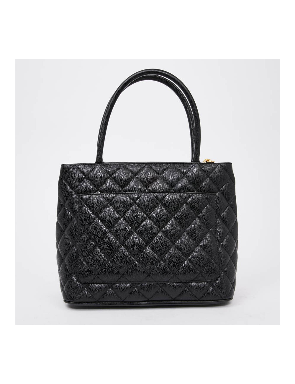 Sac cabas CHANEL cuir caviar noir