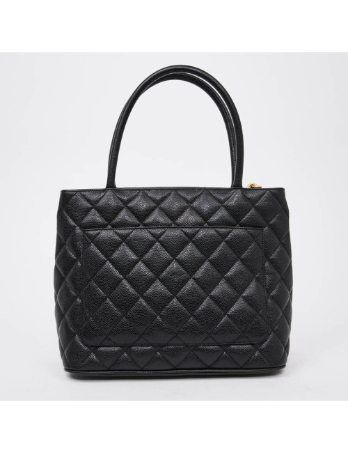 Sac cabas CHANEL cuir caviar noir