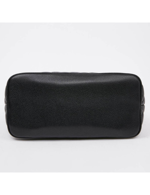 Sac cabas CHANEL cuir caviar noir