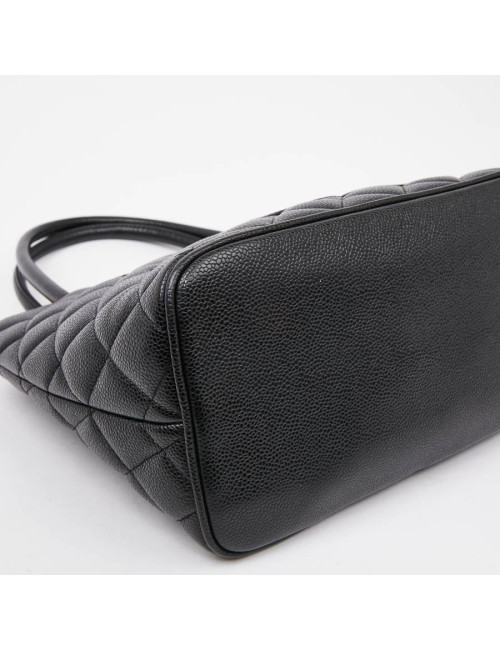 Sac cabas CHANEL cuir caviar noir