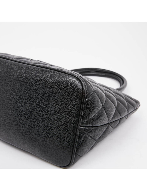 Sac cabas CHANEL cuir caviar noir