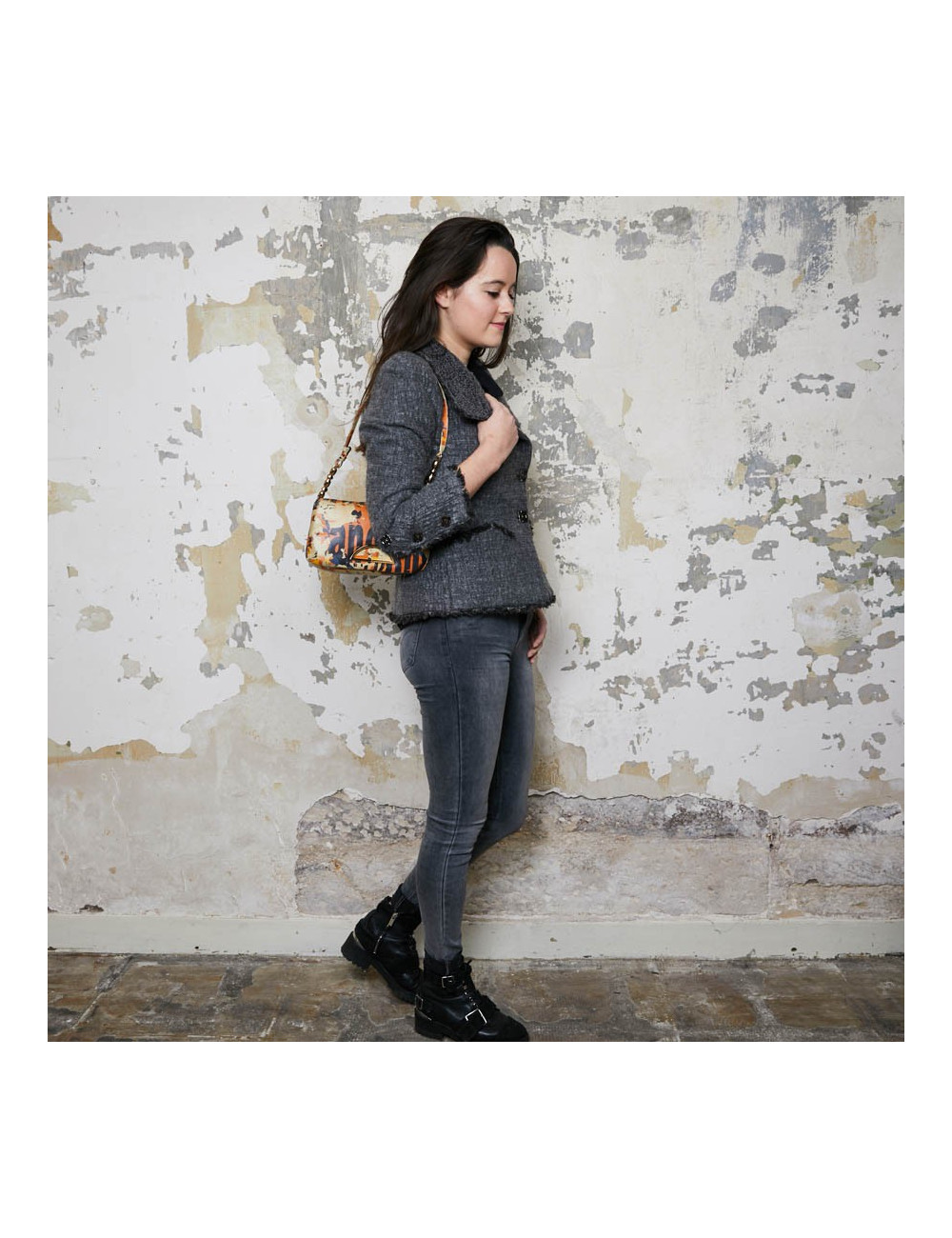 Sac baguette DIOR  Malice cuir Graffitis 