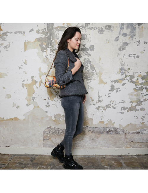 Sac baguette DIOR  Malice cuir Graffitis 