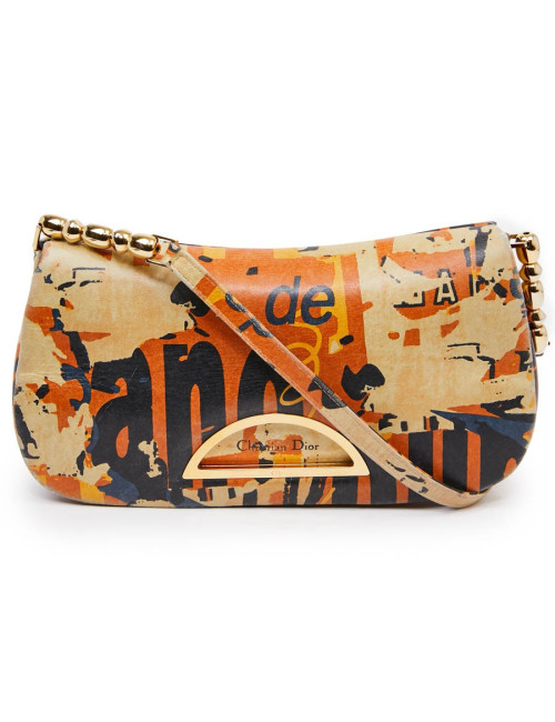 Sac baguette DIOR  Malice cuir Graffitis 