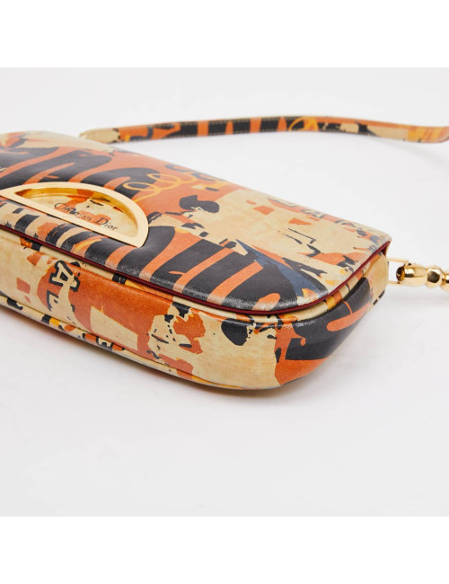 Sac baguette DIOR  Malice cuir Graffitis 