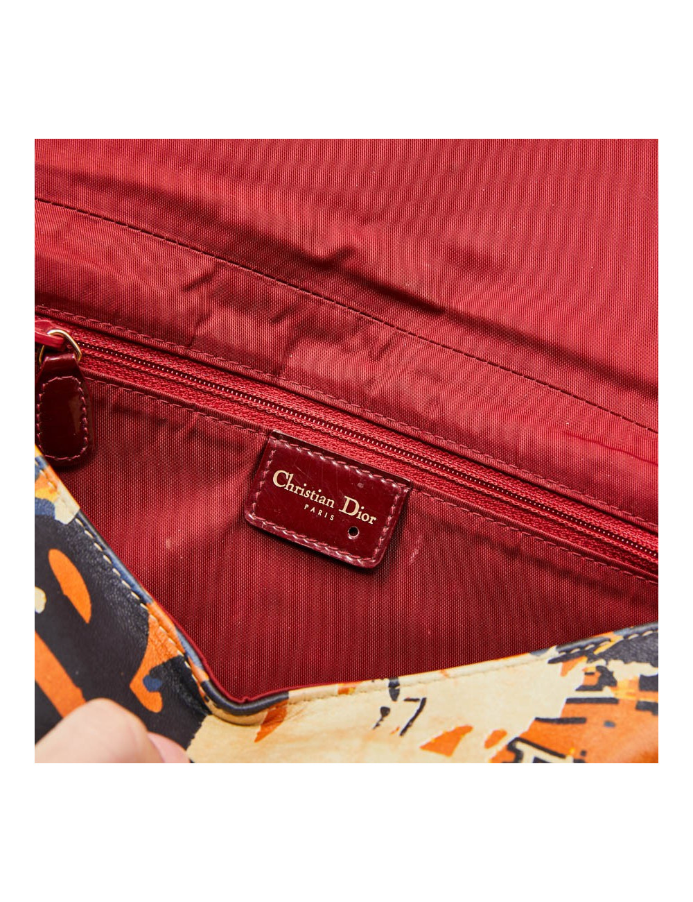 Sac baguette DIOR  Malice cuir Graffitis 