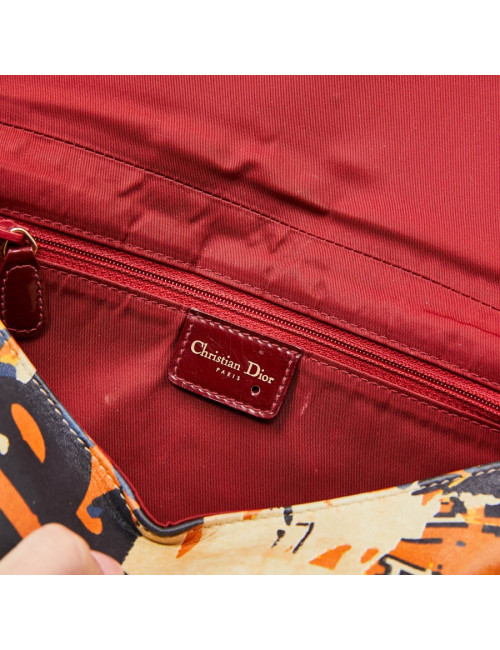 Sac baguette DIOR  Malice cuir Graffitis 