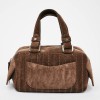 Sac suede gris taupe CHANEL