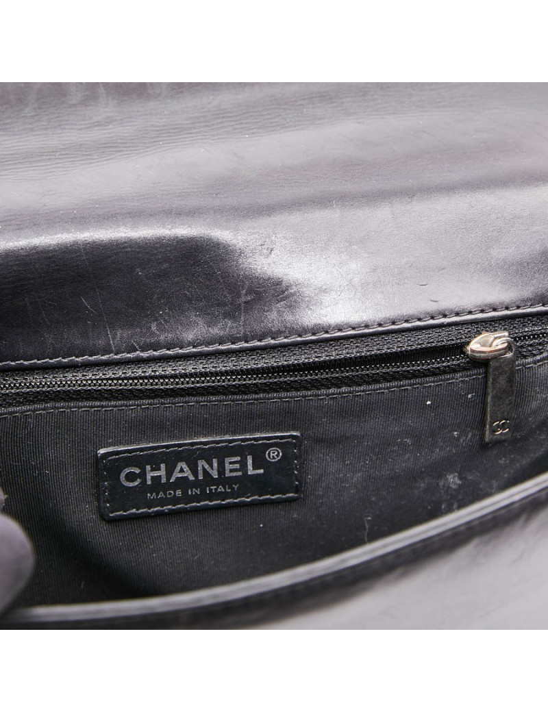 Sac CHANEL Boy cuir noir