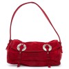 Sac LAGERFELD GALLERY veau velours rouge 