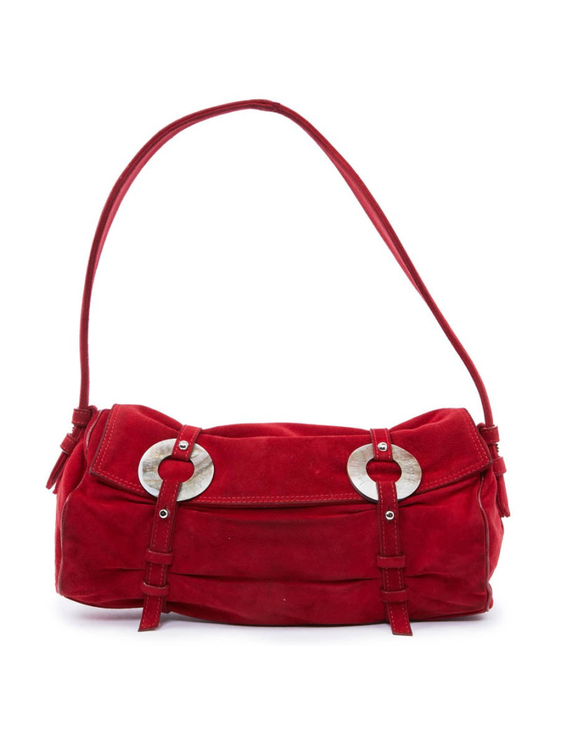 Sac LAGERFELD en veau velours rouge 