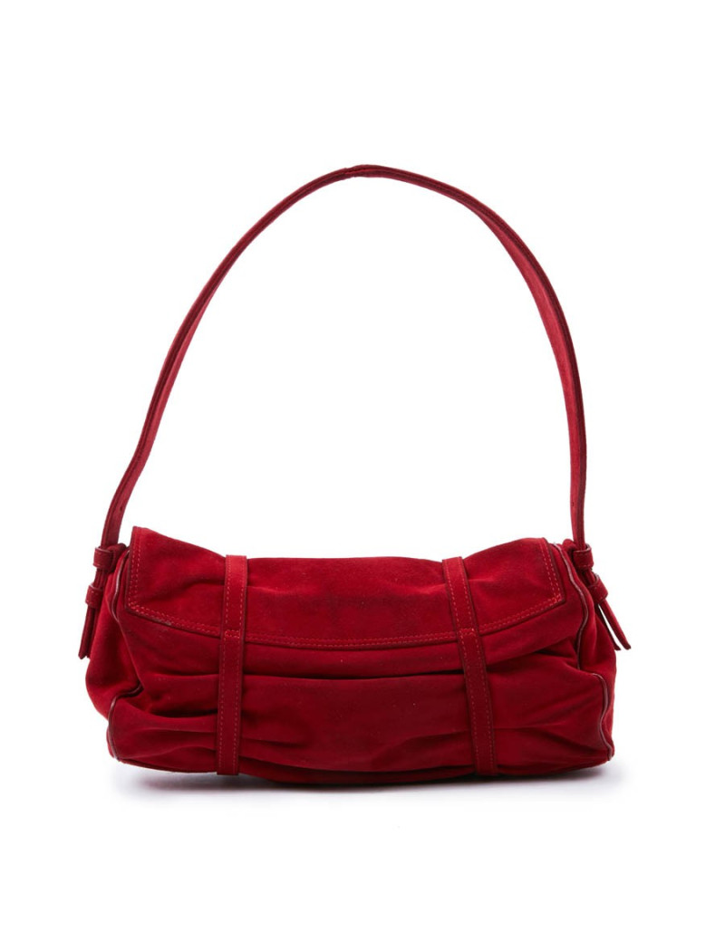 Sac LAGERFELD en veau velours rouge 
