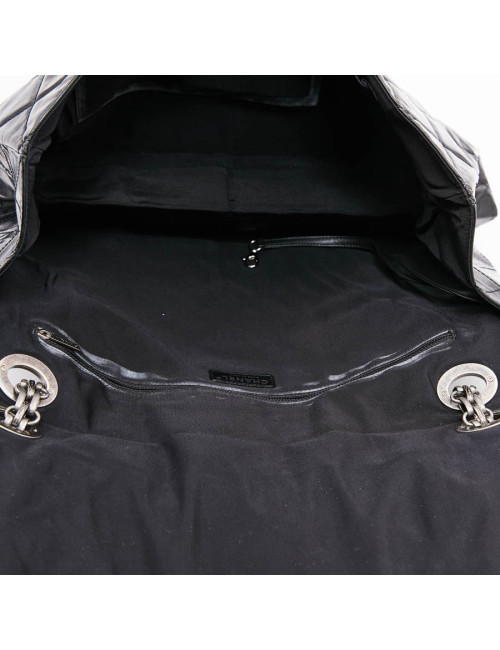 Grand sac CHANEL cuir verni noir