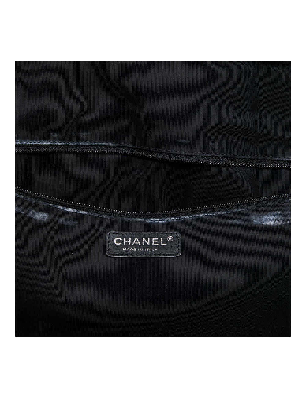Grand sac CHANEL cuir verni noir