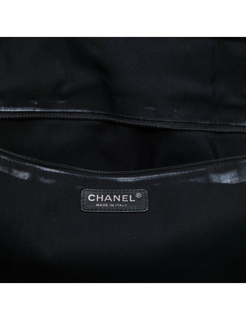Grand sac CHANEL cuir verni noir