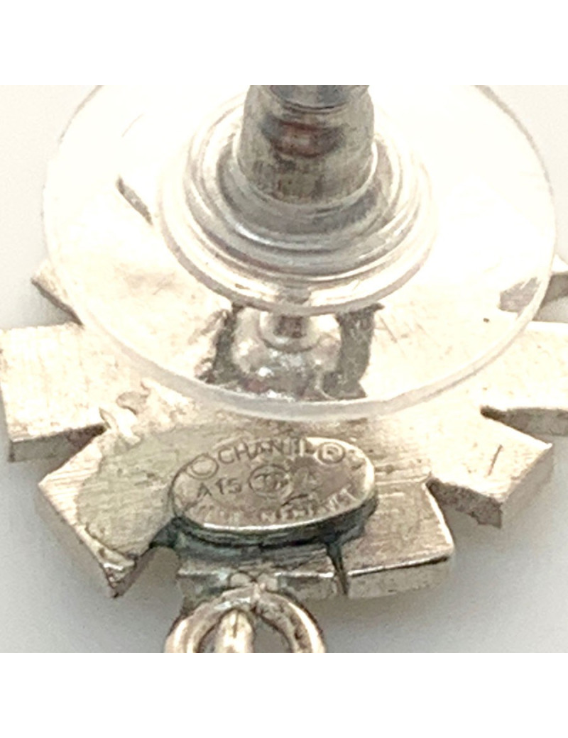 Clous pendants CC CHANEL noirs