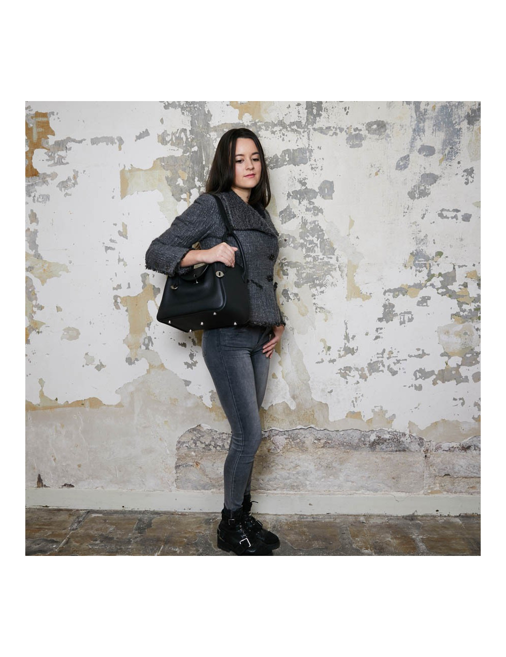 Sac HERMES Lindy 30 en cuir taurillon Clemence