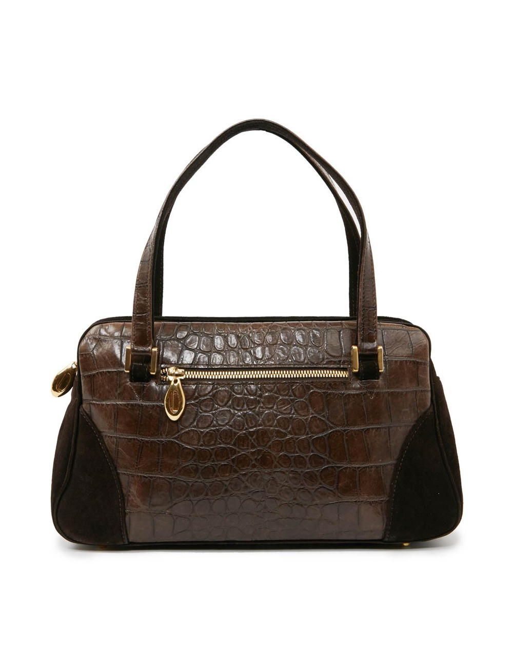 Sac karl LAGERFELD en cuir et daim marron 