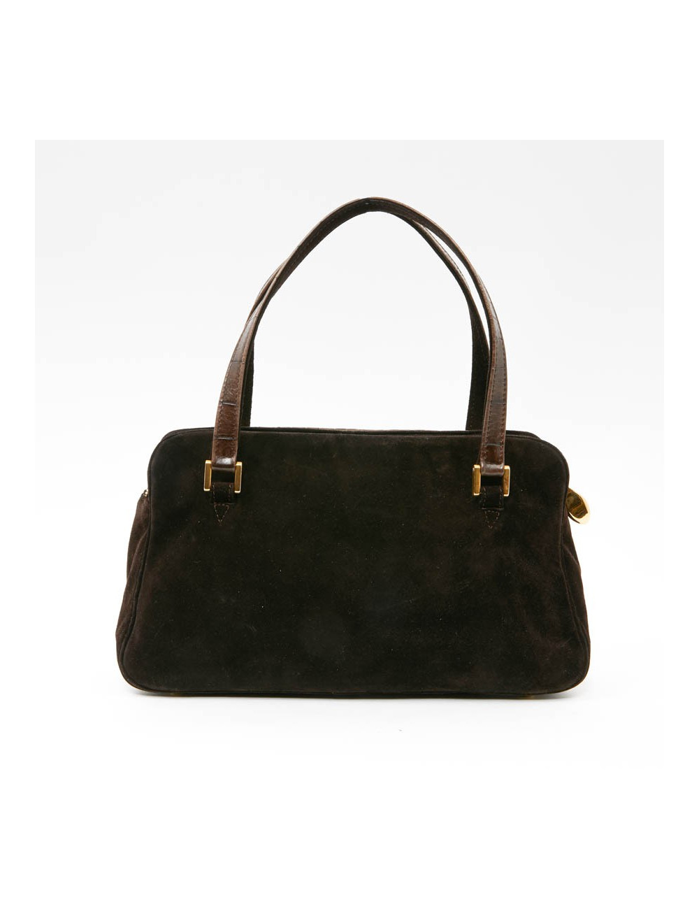 Sac LAGERFELD en cuir et daim marron 