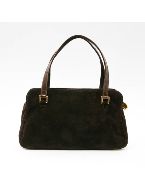 Sac LAGERFELD en cuir et daim marron 