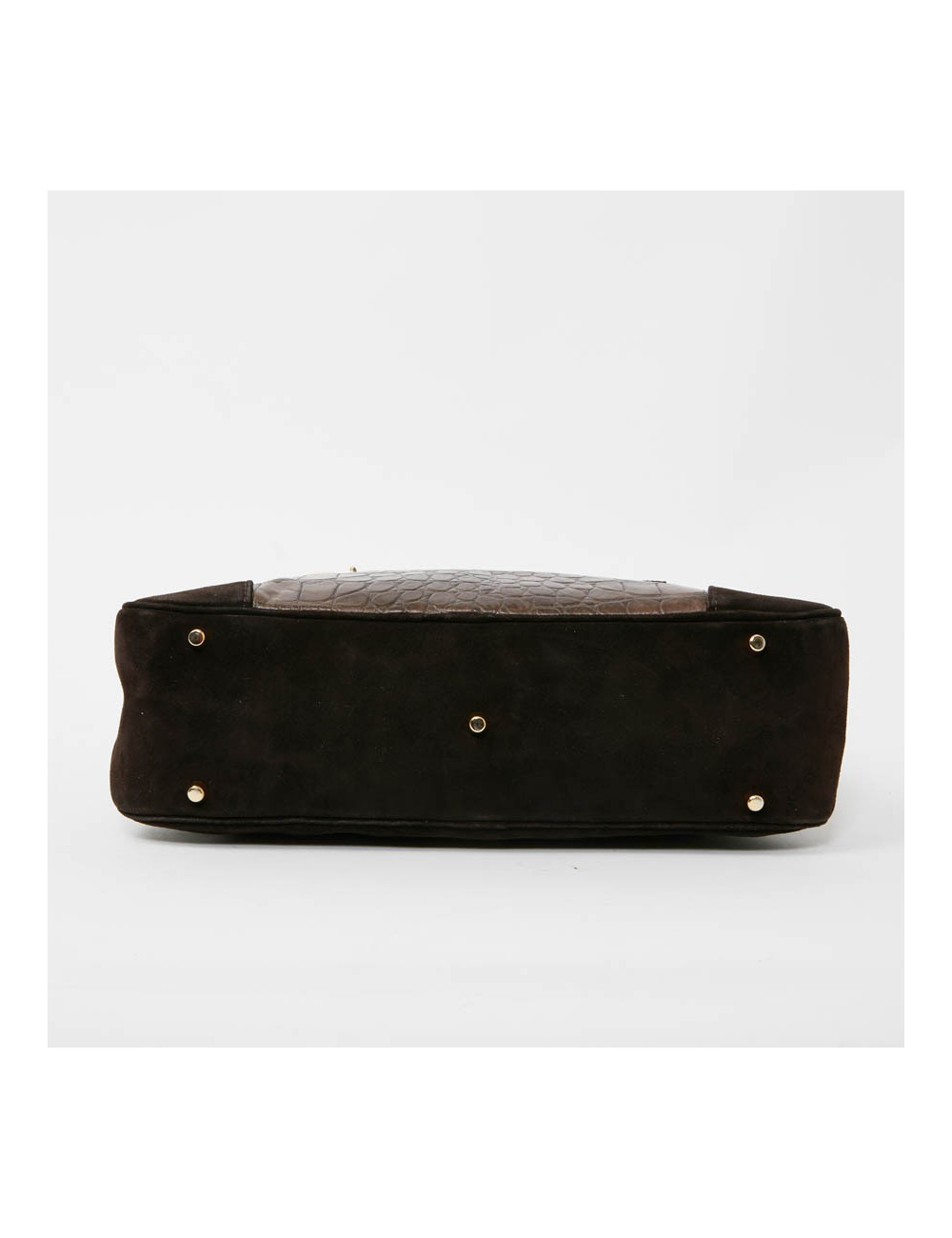 Sac karl LAGERFELD en cuir et daim marron 