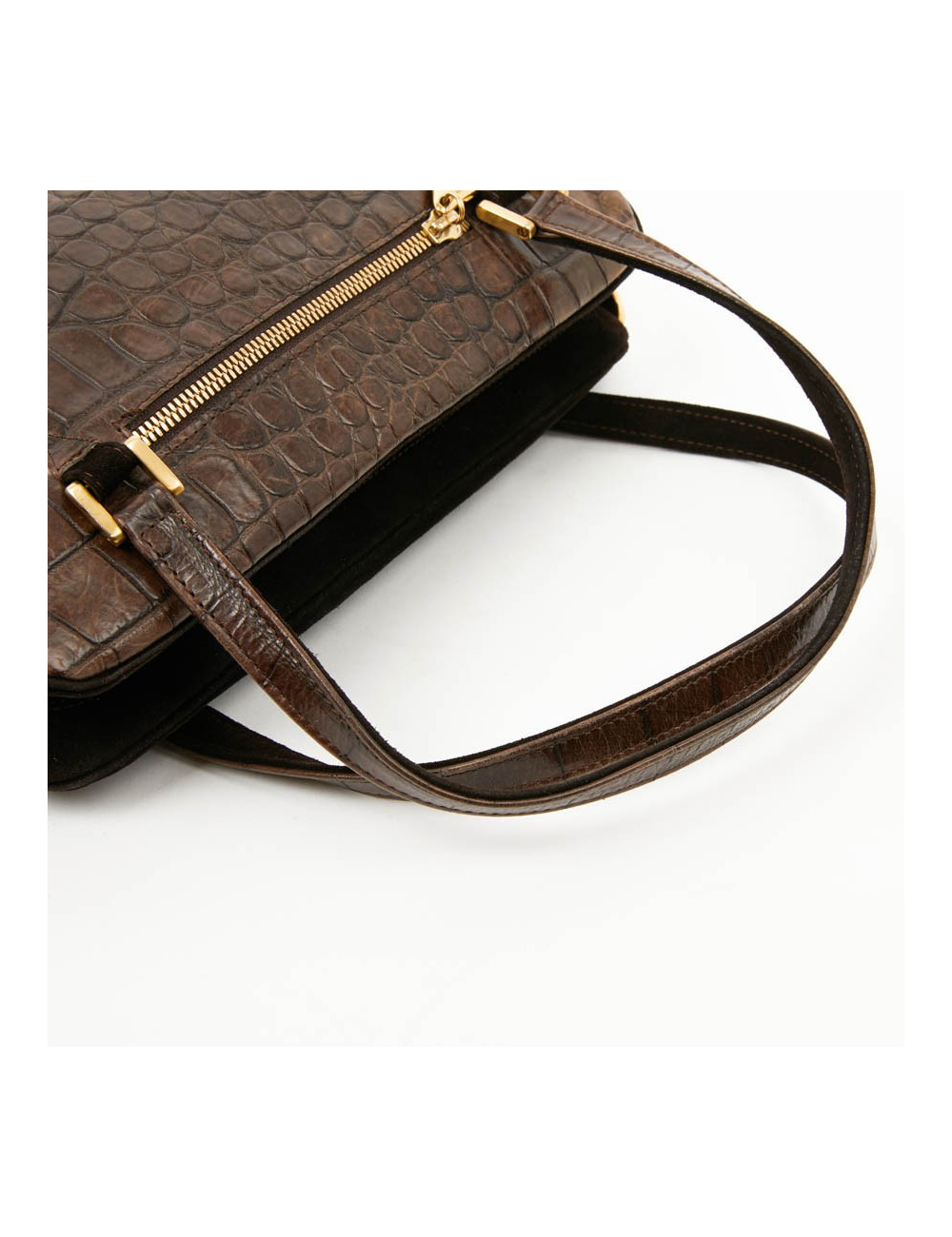 Sac karl LAGERFELD en cuir et daim marron 