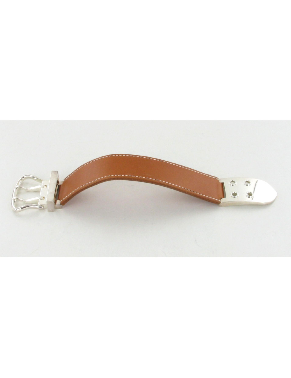 Bracelet HERMES boucle sellier argent 